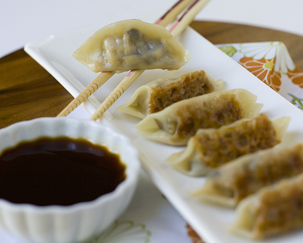 Mushroom Pancetta Gyoza by La Fuji Mama
