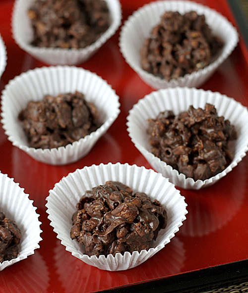 Super Bowl Chocolate Crunchie Munchie Closeup