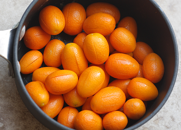 Kinkan Kanro-ni (Japanese Candied Kumquats) with Panna Cotta - La Fuji Mama