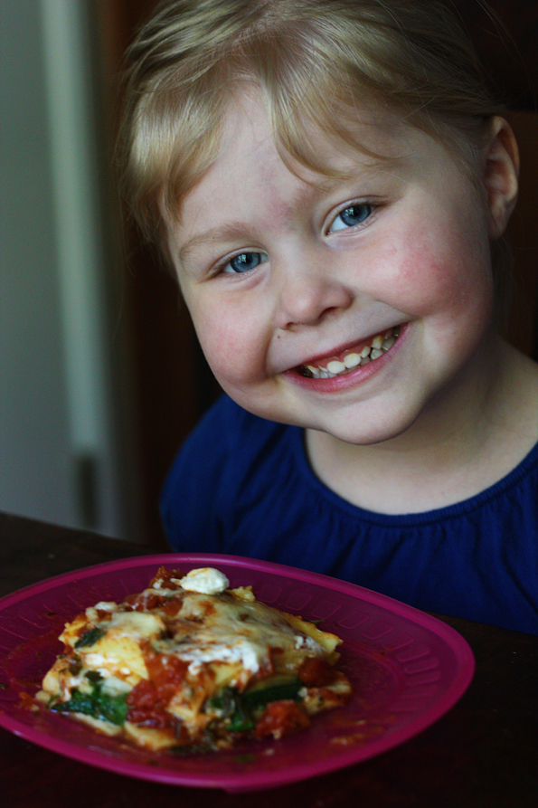 Celebrating the 1st day of preschool with lasagna