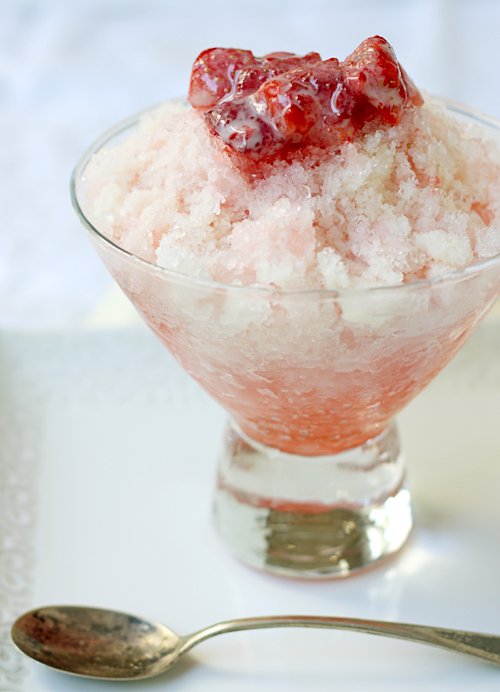 Ichigo Condensed Milk Kakigori—Strawberry Condensed Milk Japanese ...