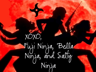 Fuji Ninja, Bella Ninja, and Salty Ninja