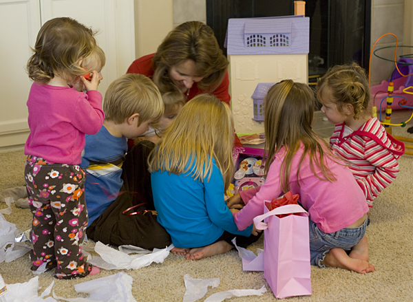 Opening birthday presents