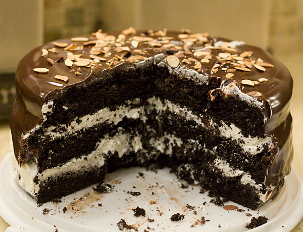 Slicing the Ho Ho cake