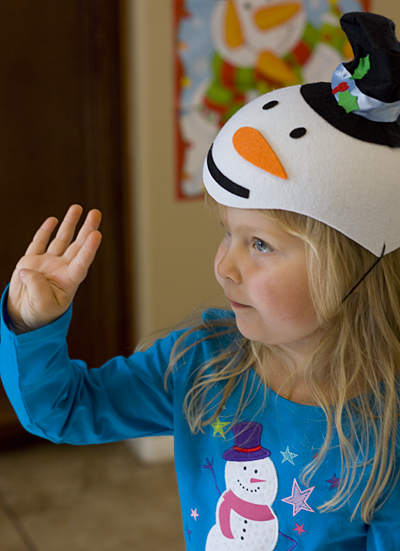 Squirrel taking the Snowman Pledge