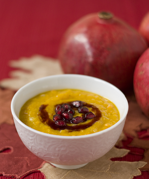 Kabocha Sweet Potato Pomegranate Soup 2