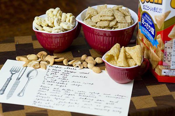 Making Chex Mix Arare