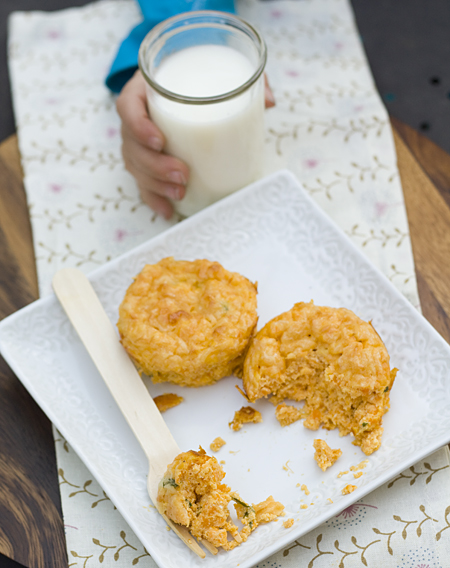 eating sweet potato quiche cakes