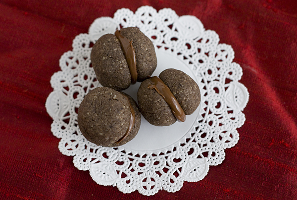 mini chocolate nutella sandwich cookies for world nutella day