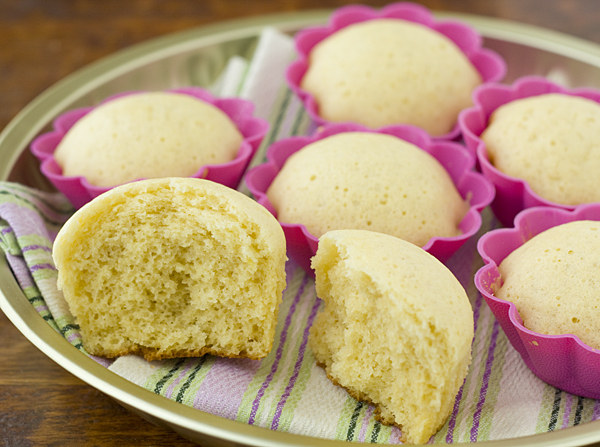 Soft and springy Japanese Steamed Egg Buns Mushi Pan