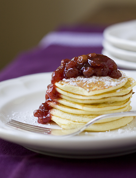 Swedish Pancakes with Lingonberries