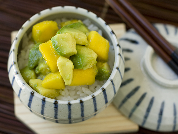 Avocado Mango Donburi Avocado Mango Donburi