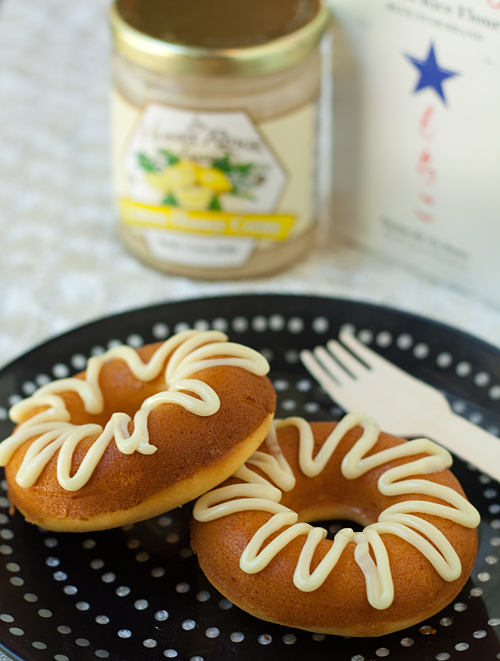 Baked Lemon Honey Creme Mochi Mochi Donuts