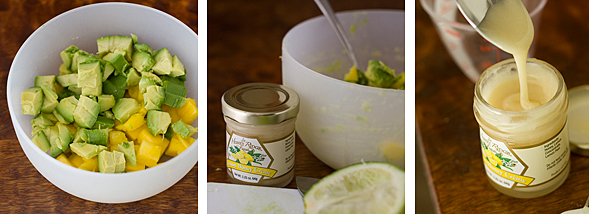 Making the Avocado Mango Topping