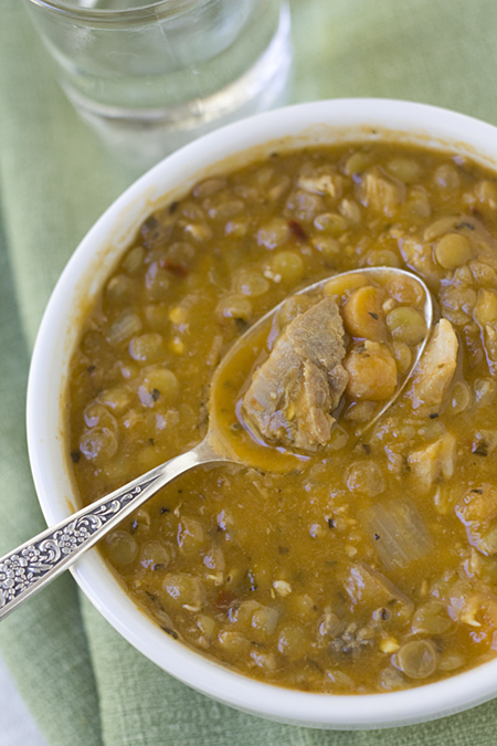 Comforting Pork and Lentil Soup