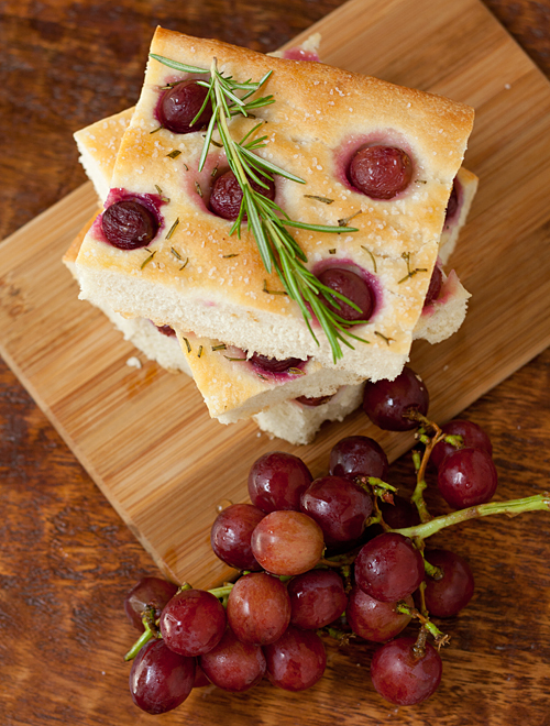 grape and rosemary focaccia—let’s kick off grape week!