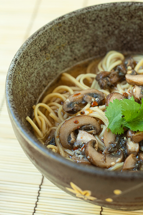 Bowl of Spicy Mushroom Miso Ramen