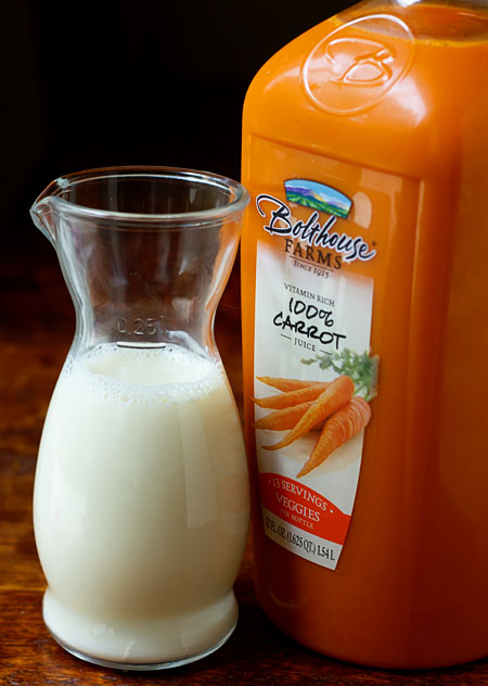 Soymilk and Carrot Juice