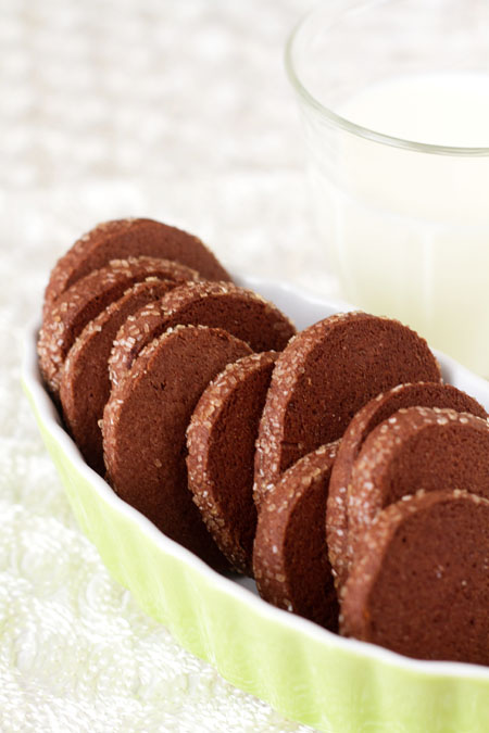 Chocolate Peppermint Sable Cookies