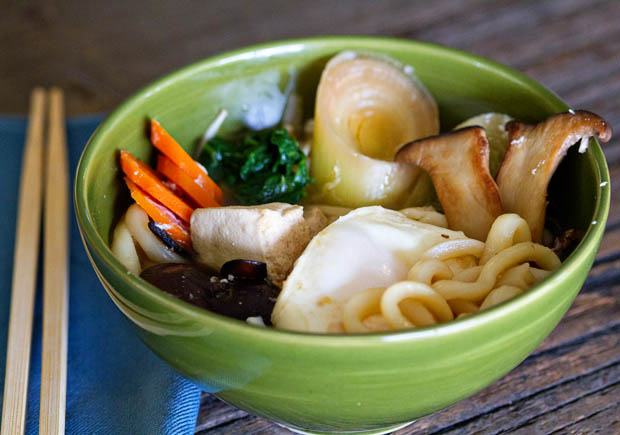 Three Mushroom Vegetarian Nabeyaki Udon