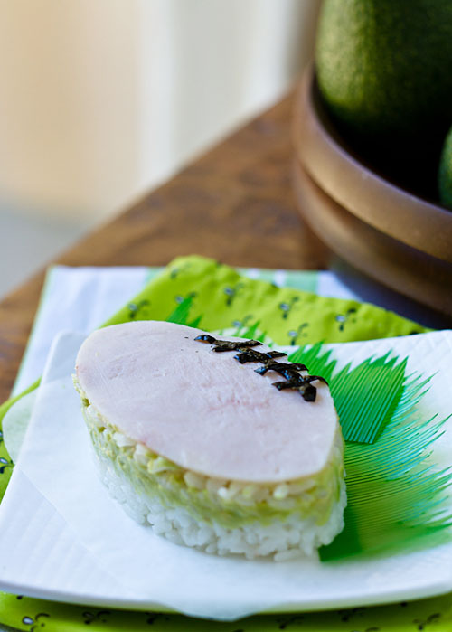 Turkey Avocado Onigiri Football