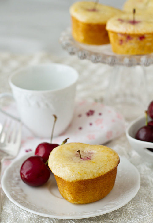 Lemon Cherry Tea Cakes