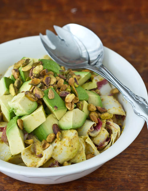 California Avocado, Endive, and Pistachio Salad