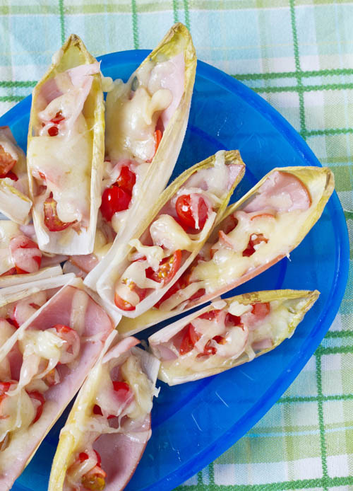 Ham and Cheese Endive Nachos