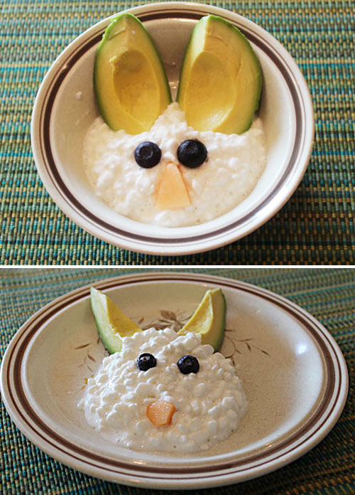 Avocado Cottage Cheese Bunnies