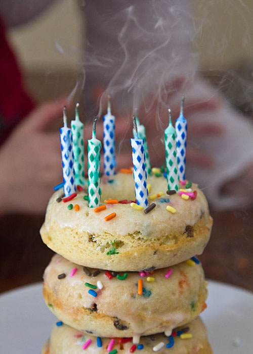 Blowing out birthday candles