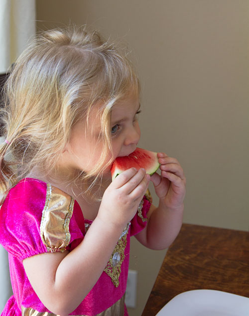 Feasting on watermelon