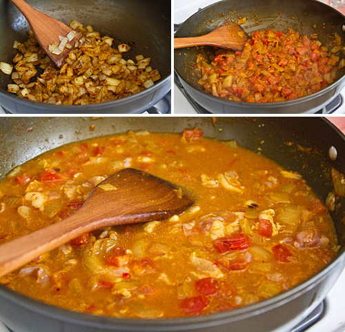 Making Cancun Chicken Curry