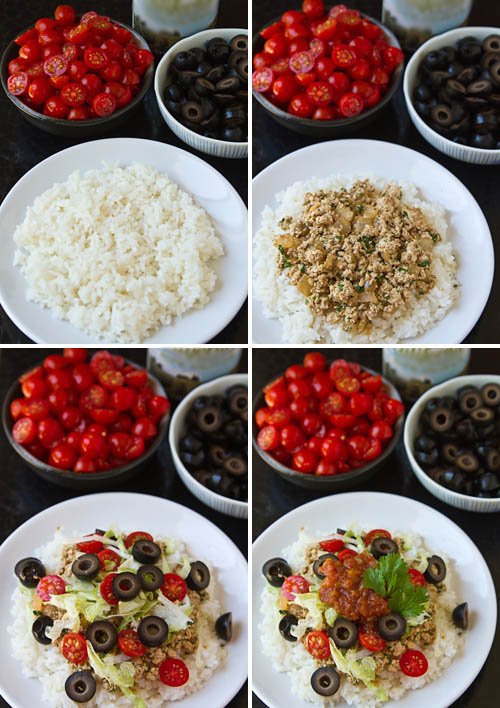 Making Vegetarian Taco Rice