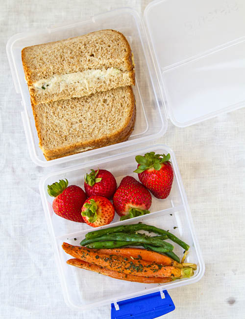 Sandwich with Fruit and Veggies Bento