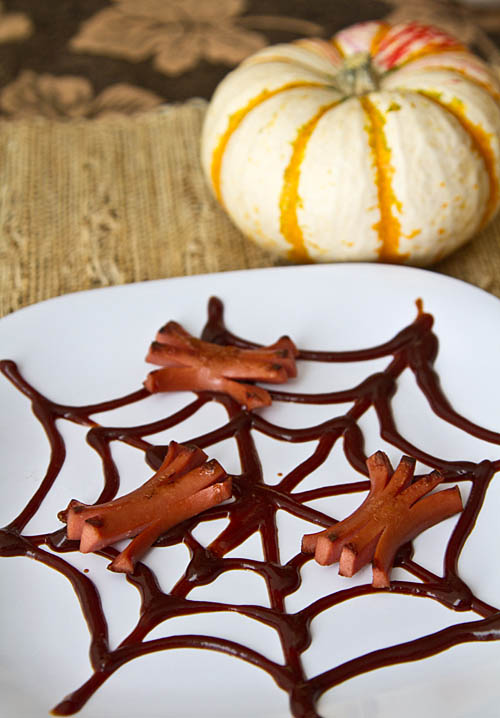 Spider Dogs with Chipotle Ketchup