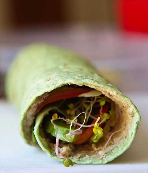 Wheat Berry Spread Sandwich Wrap