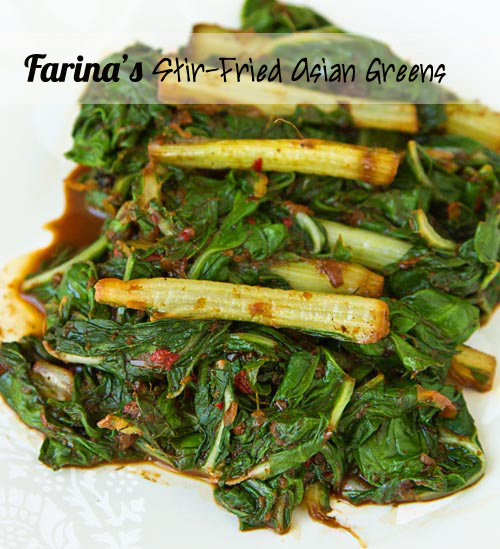 Farina's Stir-Fried Asian Greens Farina's Stir-Fried Asian Greens