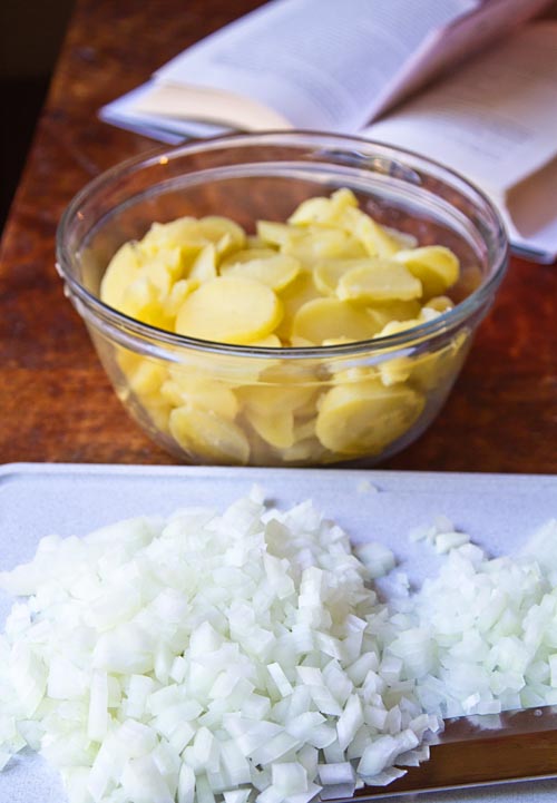 Making German Potato Salad