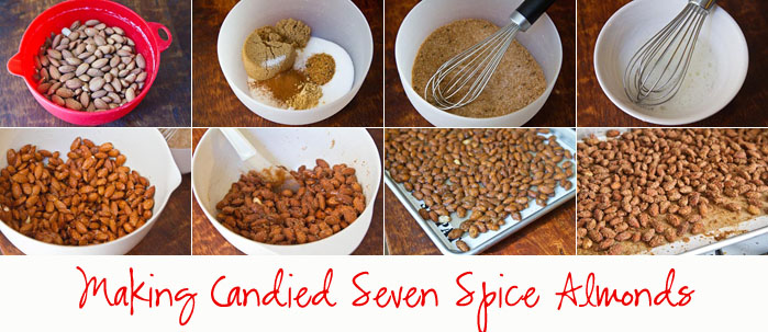 Making Candied Seven Spice Almonds