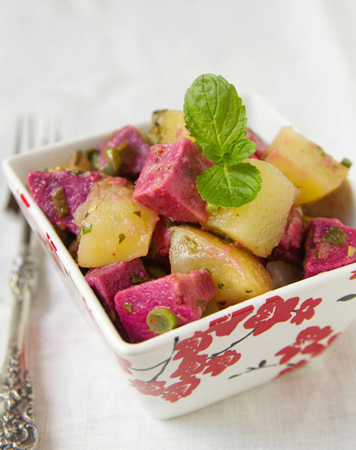 Golden Purple Potato Salad