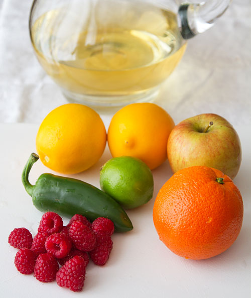 Ingredients for Virgin Spicy White Sangria