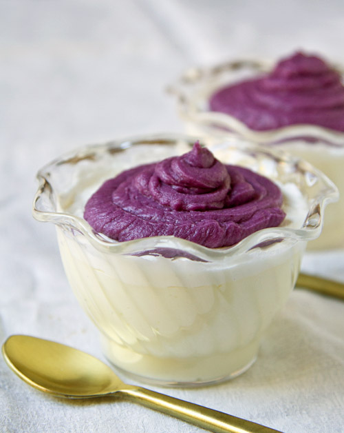 Purple Sweet Potato Mont Blanc Puddings