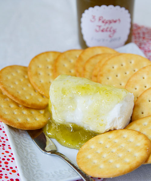 Three Pepper Jelly and Goat Cheese