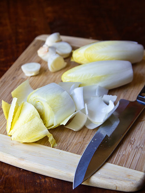 Cutting California Endive