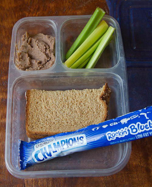 Squirrel's Bento with Lilly's Black Bean Hummus