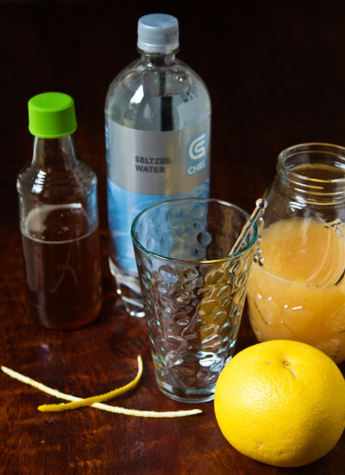 Ingredients for Grapefruit Juniper Berry Fizz