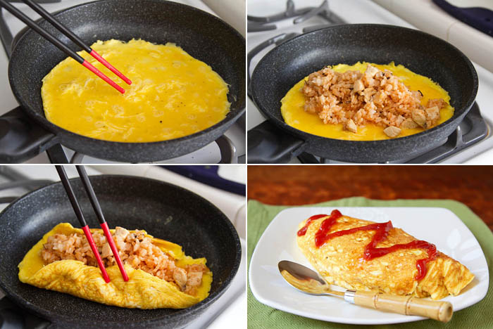 Making omurice