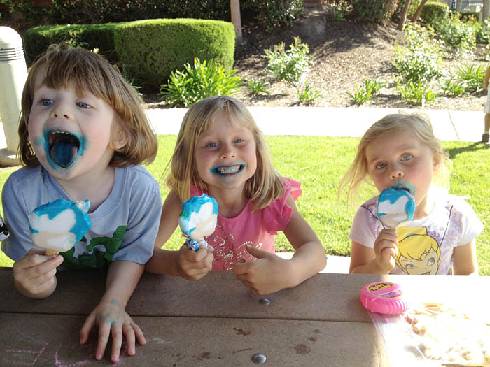 Blue Popsicles at the Park