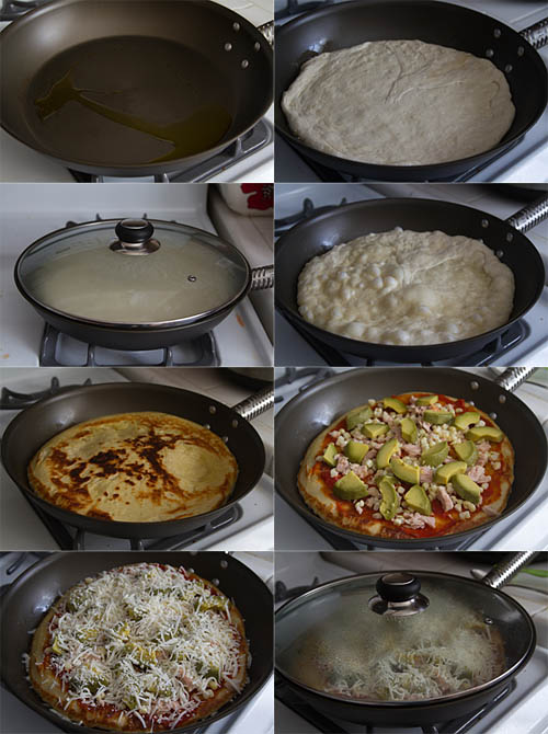 Making Fry Pan Pizza