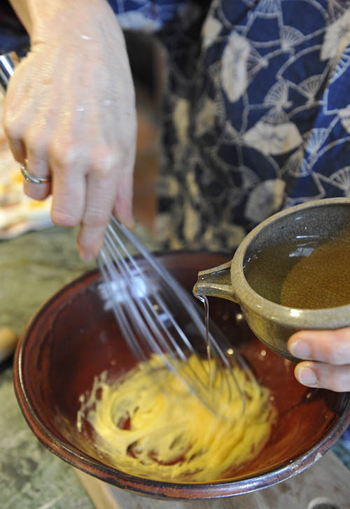 Nancy making mayonnaise